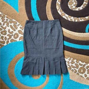 iZ Byer California Charcoal Plaid Pleated Pencil Skirt